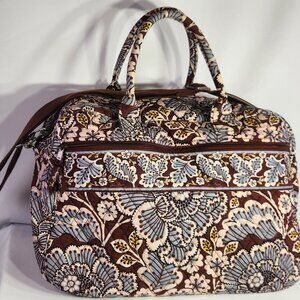 Vera Bradley Quilted Weekender Travel Bag in Slate Blooms Pattern